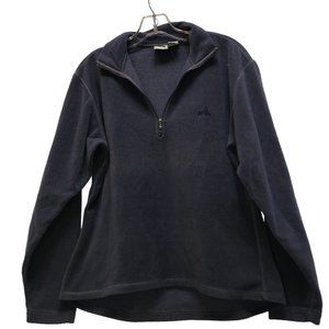 EMS slate blue fleece half zip snow ski layer piece M